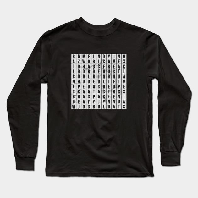 Crossword Long Sleeve T-Shirt by crtswerks